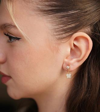 Çift Kullanımlı Kelebek Küpe