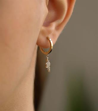 Çınar Yaprağı Küpe