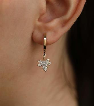 Çınar Yaprağı Küpe