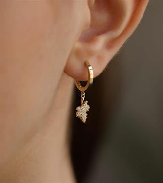 Çınar Yaprağı Küpe