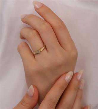 Çizgili Kardelen Yüzük