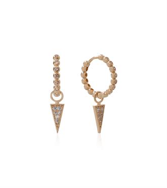 Taşlı Üçgen Sallantılı Küpe