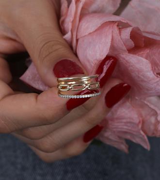 Üçlü Kombin Tasarım Yüzük