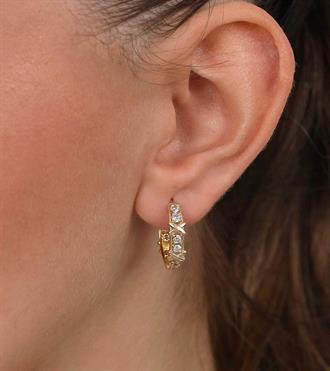 X Detaylı Halka Küpe