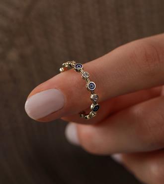 Taşlı Nazar Yüzük