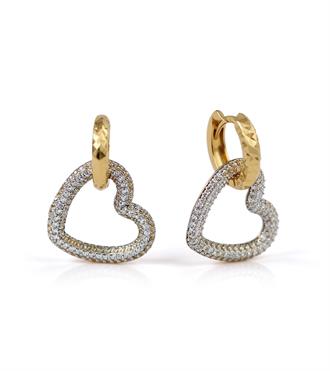 Kalp Sallantılı Oval Küpe