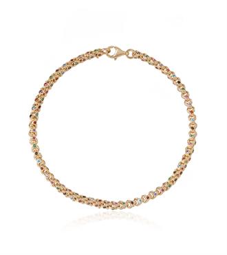 Renkli Taşlı Doç Zincir Bileklik