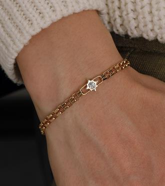 Davut Yıldızlı Zincir Bileklik