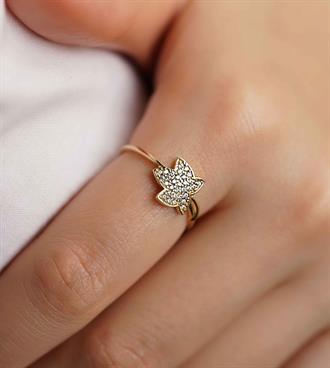 Çınar Yaprağı Yüzük