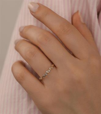 Dalgalı Taşlı Yüzük