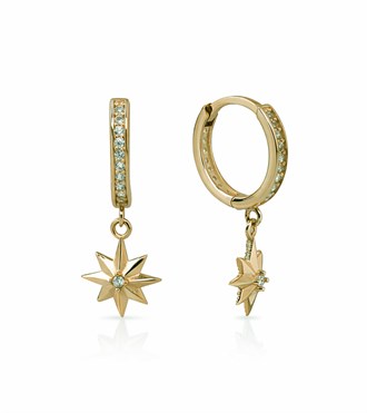 Davut Yıldızı Sallantılı Küpe