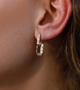 Baget Taşlı Ataç Küpe