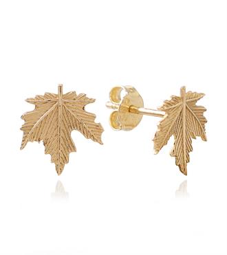 Çınar Yaprağı Vidalı Küpe