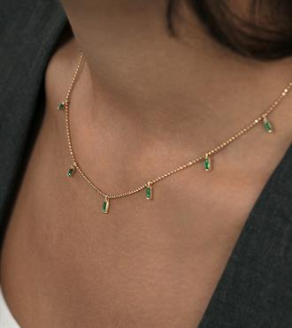 Yeşil Baget Sallantılı Kolye