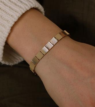 Çizgili Blok Bileklik
