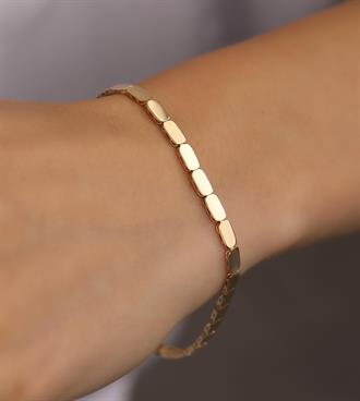 Dikdörtgen Pullu Bileklik