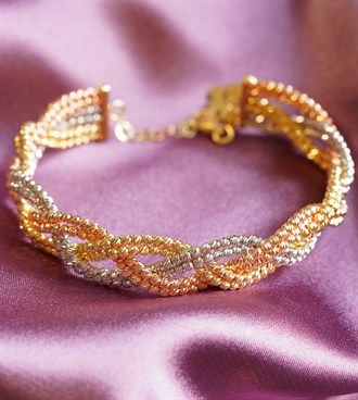 3 Renkli Dorika Örgü Bilezik