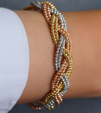 3 Renkli Dorika Örgü Bilezik