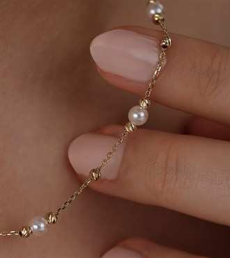 Dorikalı İnci Altın Kolye