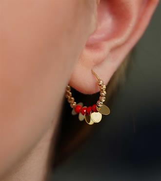 Dorikalı Pul Halka Küpe