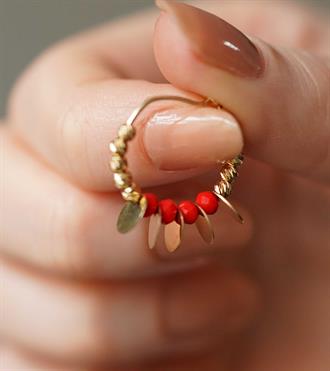 Dorikalı Pul Halka Küpe