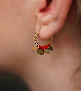 Dorikalı Pul Halka Küpe