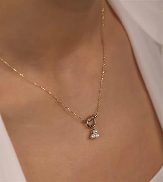 Düğümlü İnci Tria Kolye