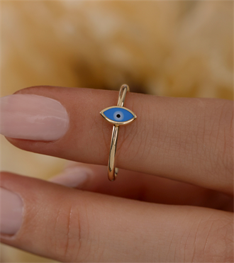 Mineli Göz Altın Yüzük