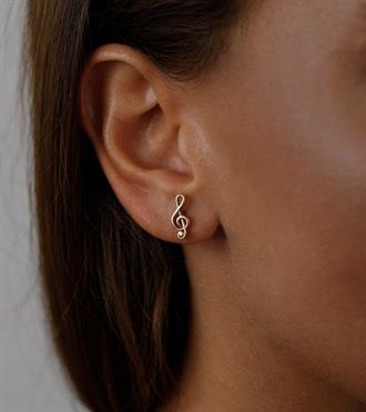 Sol Anahtarı Vidalı Küpe