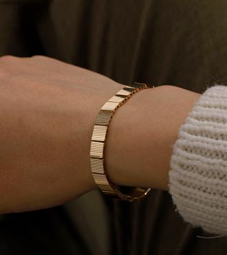 Çizgili Blok Bileklik
