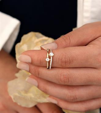 Tasarım Çift Sıra Yüzük