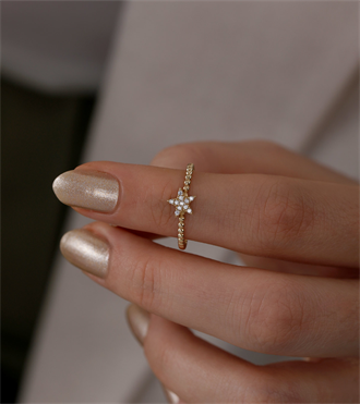 Mini Yıldızlı Top Top Yüzük