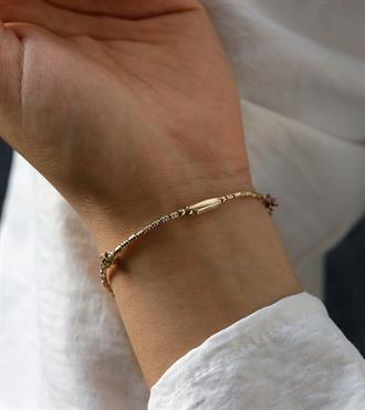 İtalyan Renkli Çiçekli Bileklik