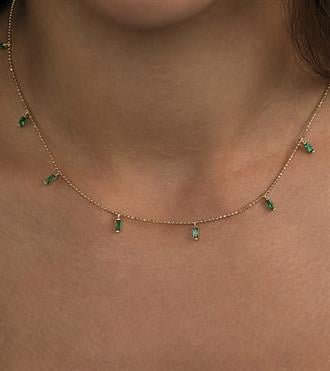 Yeşil Baget Sallantılı Kolye