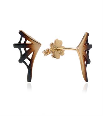 Örümcek Ağı Vidalı Küpe