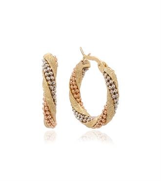 Üç Renkli Burgu Küpe