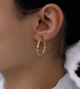 Mat Burgu Halka Küpe