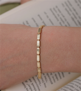 Çizgili Pul Ajda Bileklik