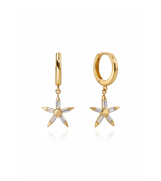 Baget Taşlı Yıldız Sallantılı Küpe