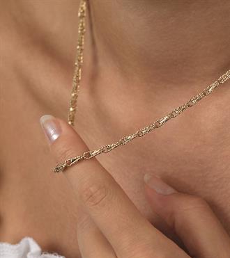 Dokulu Damla Zincir Kolye