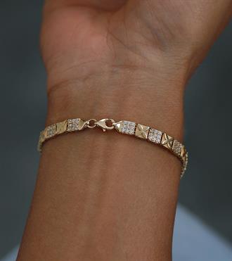 Desenli Kare Kutu Bileklik