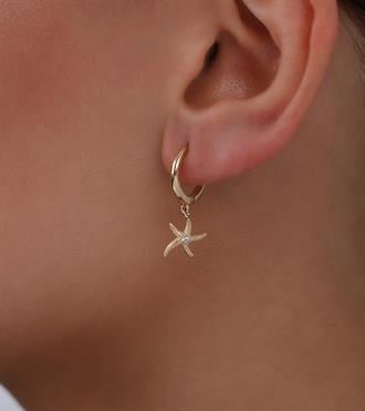 Deniz Yıldızı Sallantılı Küpe