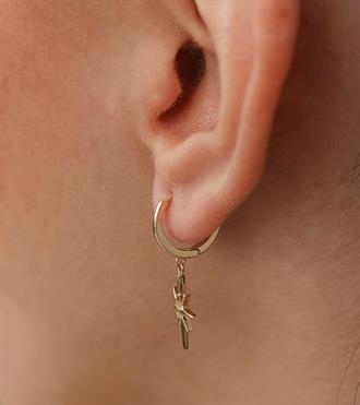 Taş Detaylı Kutup Yıldızı Küpe