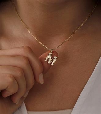 Kalemli Harf Kolye Ucu