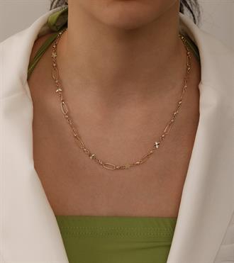 Yıldızlı Zincir Mix Kolye