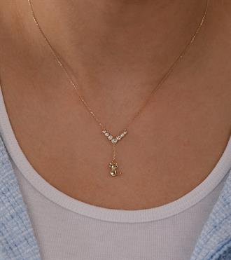 Kedi Sarkıtlı Lily Kolye