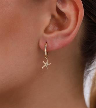 Deniz Yıldızı Sallantılı Küpe