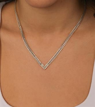 Üç Sıra Daire Dizilim Kolye