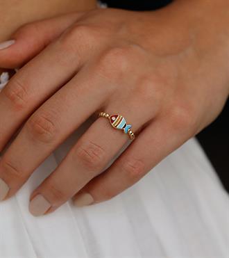 Mineli Balık Yüzük