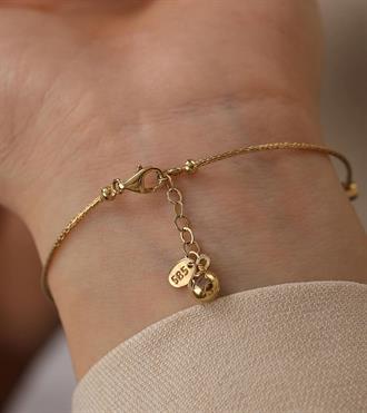 Aralıklı Taşlı Esnek Bilezik